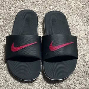 Nike Kawa Black and Pink Women's Slides/Sandals